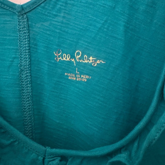 Lilly Pulitzer Gigi Ruffle Top - Water Lilly Green - Picture 5 of 6